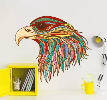 Hlava orlí peří pták nástěnná samolepka - TenStickers