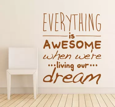 Everything is Awesome Text Sticker - TenStickers