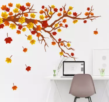 Autumn Tree Design Wall Sticker - TenStickers