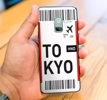 Naljepnica avionska karta za tokyo samsung - TenStickers