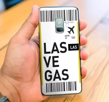 Plane ticket to Las Vegas Samsung stickers - TenStickers