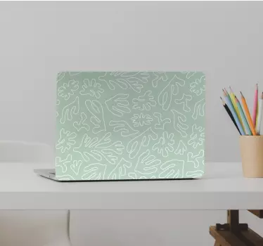 Laptop Aufkleber Grün denken algen - TenStickers