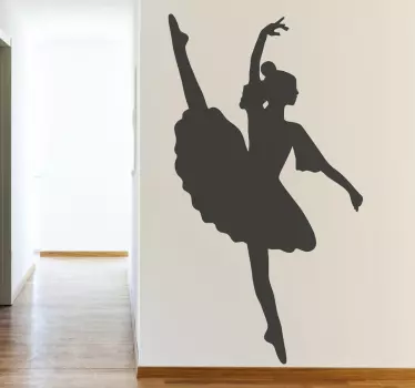 Silueta ballerina autocolant de perete - TenStickers