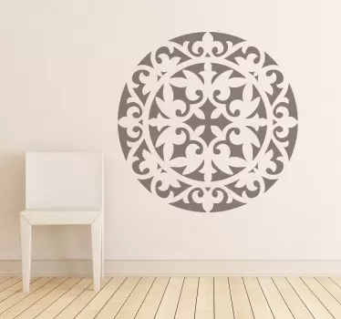 Christian Round Rosette Wall Sticker - TenStickers
