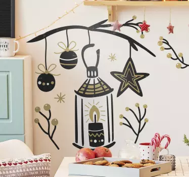 Ornament Christmas Wall Decal - TenStickers