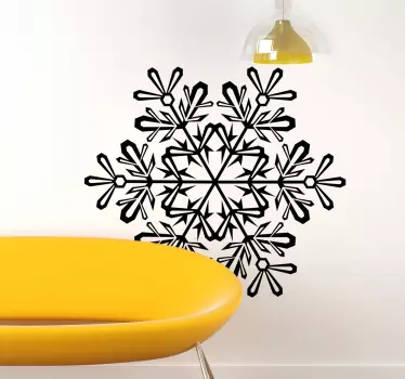 Vinilo decorativo copo de nieve simétrico - TenVinilo