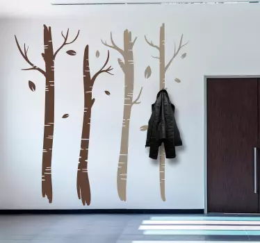 Nalepka za preprosta drevesa z listi - TenStickers