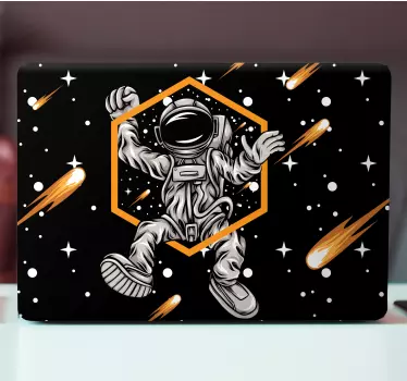 šťastný astronaut ilustrácie kože pre prenosný počítač - Tenstickers