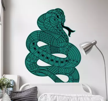 Sticker Abstrait Mandala serpent cobra - TenStickers
