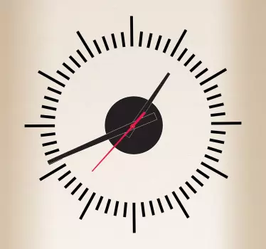 Lined Clock Sticker - TenStickers