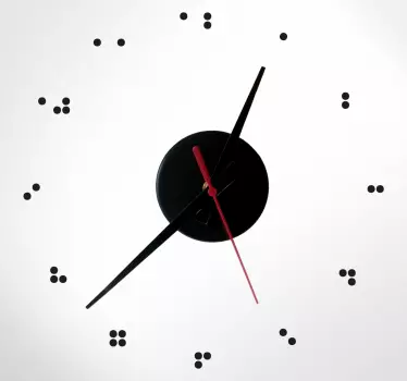 Vinilo decorativo reloj en braille - TenVinilo