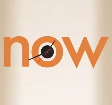 Now Clock wall Sticker for you - TenStickers