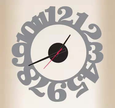 Naklejka dekoracyjna zegar cyfry - TenStickers