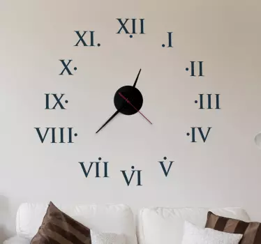 Naklejka dekoracyjna zegar cyfry rzymskie - TenStickers