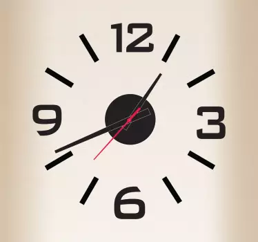Wandtattoo Uhr schlichtes Design - TenStickers