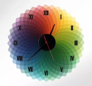 Colour Wheel Shades Clock Sticker - TenStickers