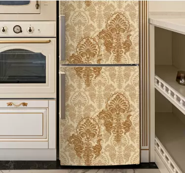 Old warm colored faded pattern fridge decal - TenStickers
