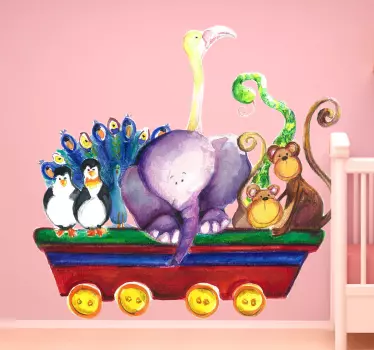 Naklejka dekoracyjna zwierzęcy wagon - TenStickers