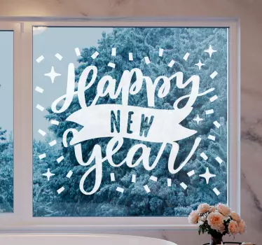 Naujųjų metų reklaminio lango lipdukas - „Tenstickers“