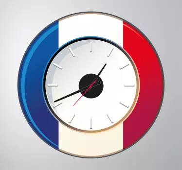 Sticker horloge France simple - TenStickers