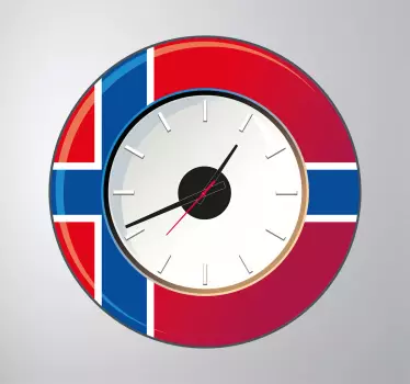 Sticker horloge Norvège simple - TenStickers