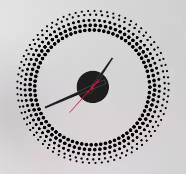 Gradient Circles Wall Clock Sticker - TenStickers