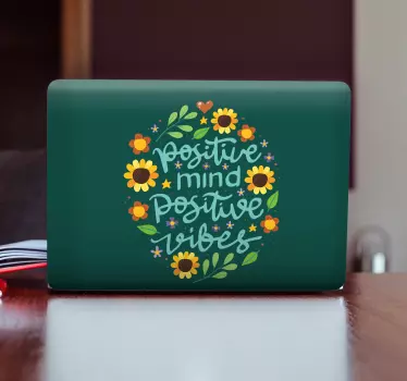 Laptop Aufkleber Motivationszitat mit schönen Farben - TenStickers