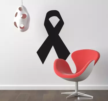 Solidariteit herdenking zwart strik sticker - TenStickers