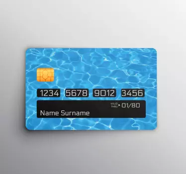Vinilo tarjeta de crédito Textura de agua - TenVinilo