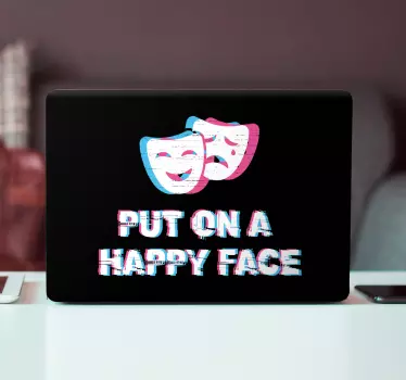 Put on a happy face original design laptop skin - TenStickers