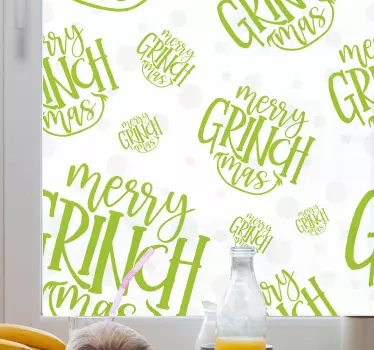 Merry grinchmas original design window sticker - TenStickers