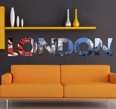 London lettering Images wall Decal - TenStickers