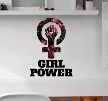 Kvinder skilt siger pige power vinyl tegn - TenStickers