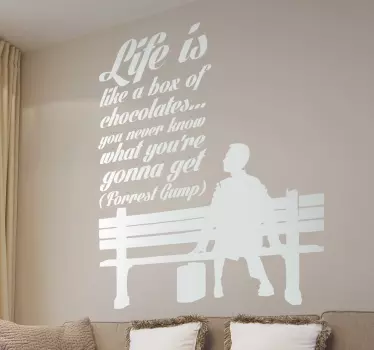 Nálepka forrest gump quote wall - TenStickers