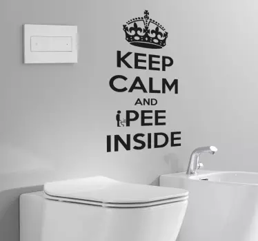 Pee Inside Keep Calm Sticker - TenStickers