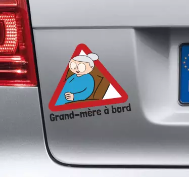 Sticker grand-mère à bord - TenStickers