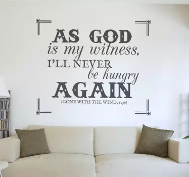 Gone With The Wind Wall Sticker - TenStickers