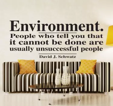 Environment Motivational Quote Wall Sticker - TenStickers