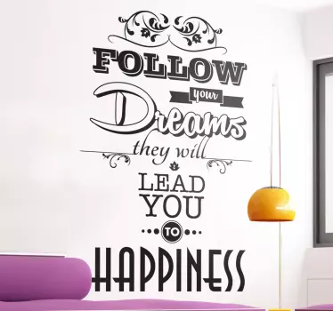 Follow Your Dreams Wall Sticker - TenStickers