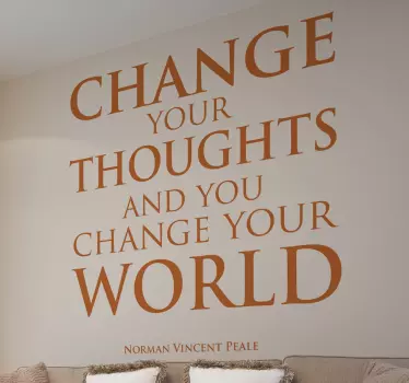Norman Vincent Quote Wall Sticker - TenStickers