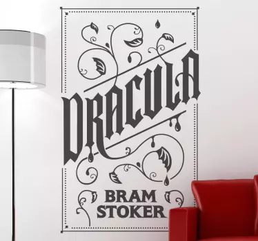 Dracula Text Sticker - TenStickers