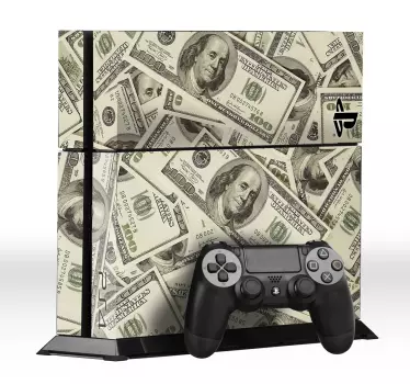 Vinilo para PS4 billetes de dólar - TenVinilo