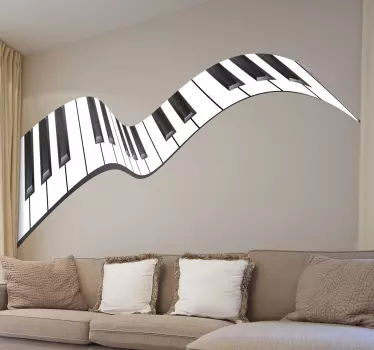 Keyboard Music Wall Sticker - TenStickers