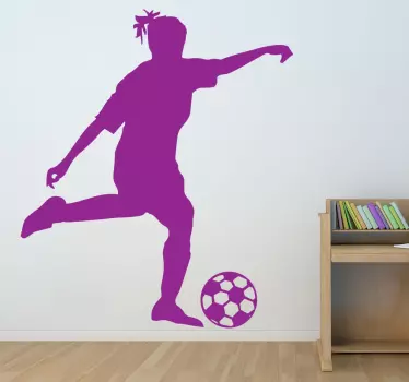 Sticker silhouette joueuse football - TenStickers