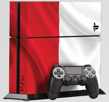 Naklejka na PS4 flaga Polski - TenStickers