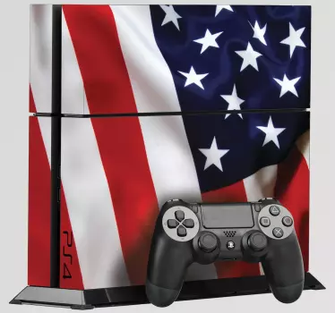 Sticker PlayStation 4 Verenigde Staten - TenStickers