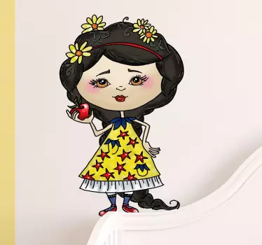 Snow White Illustration Sticker - TenStickers