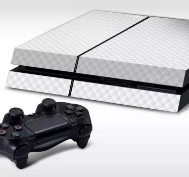 White Quilted PlayStation 4 Skin - TenStickers