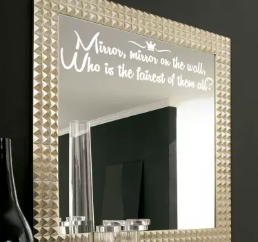 Mirror On The Wall Decal - TenStickers