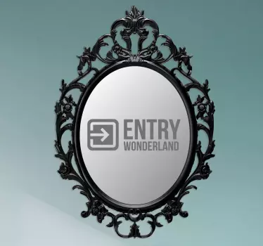 Wonderland ingang sticker - TenStickers